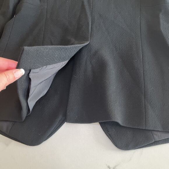 Ann Taylor 100% Wool Black Double Breasted Ruffled Collar Jacket Blazer Vtg. 8P - Picture 13 of 13